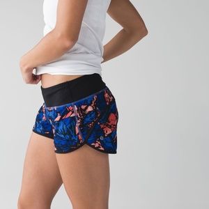 Blue/Orange Lululemon Athletica "Speed Up" Shorts